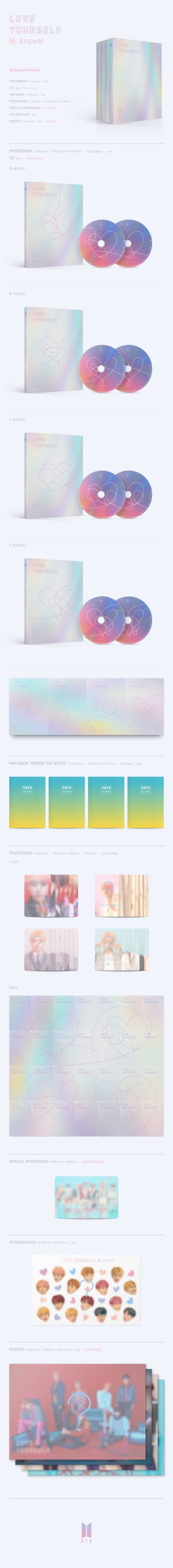 BTS Repackage Album [LOVE YOURSELF 結 'Answer'] - obrazek 2