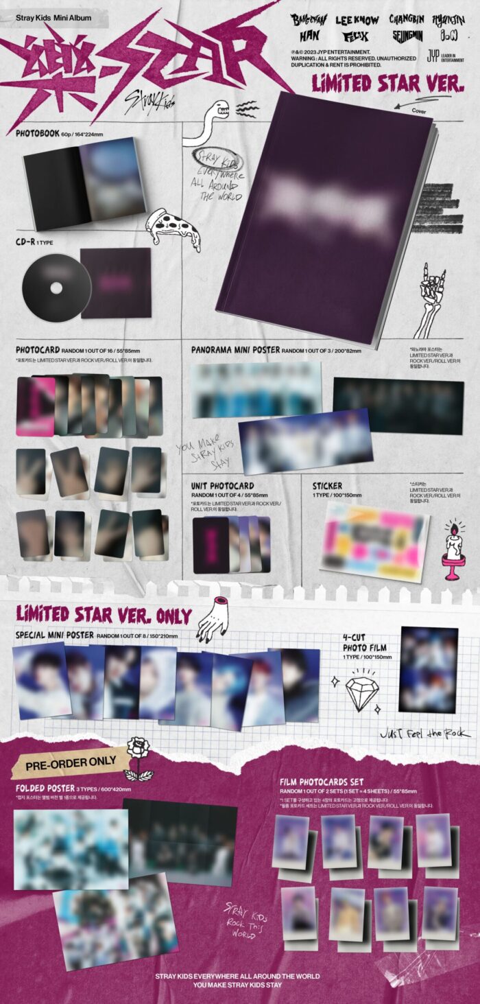 STRAY KIDS - 8th Mini Album 樂STAR (ROCK STAR) (LIMITED STAR Ver.) - obrazek 2