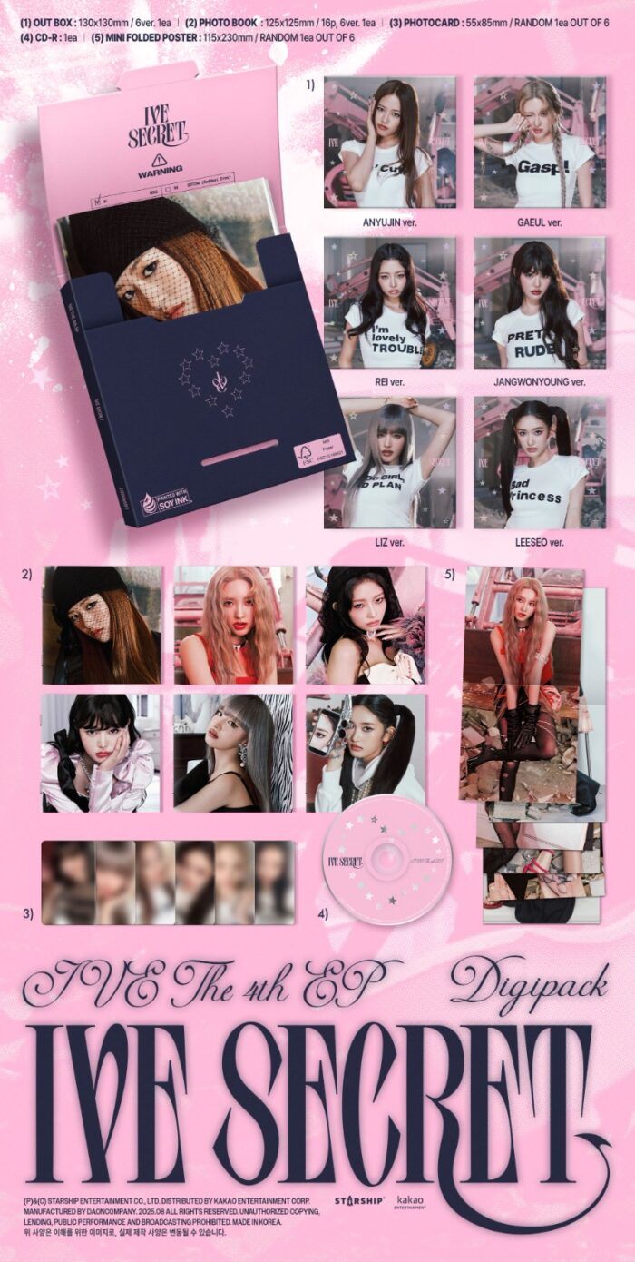 IVE 4th EP Album [IVE SECRET] (Limited Digipack Ver.) - obrazek 2