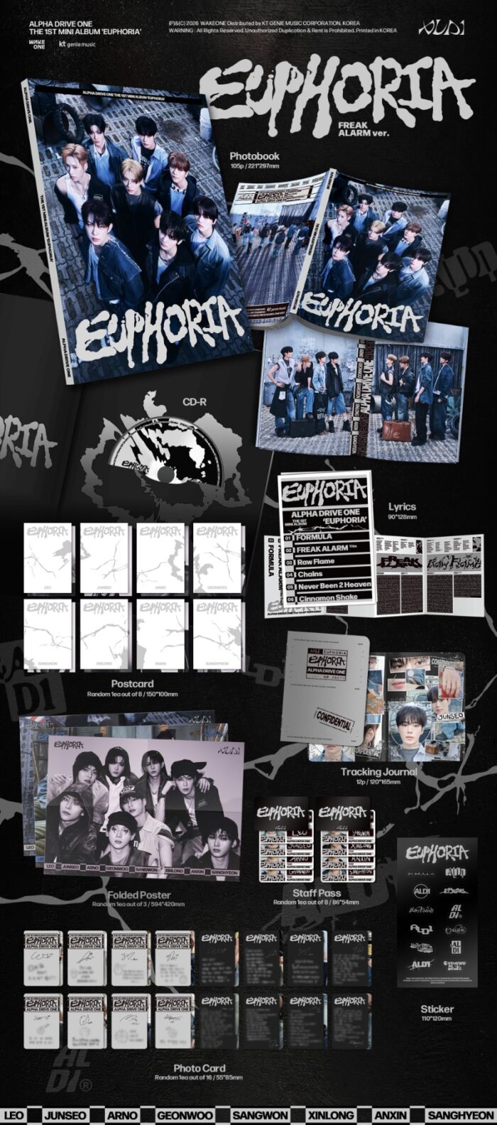ALPHA DRIVE ONE 1st Mini Album [EUPHORIA] (FREAK ALARM Ver.) - obrazek 2