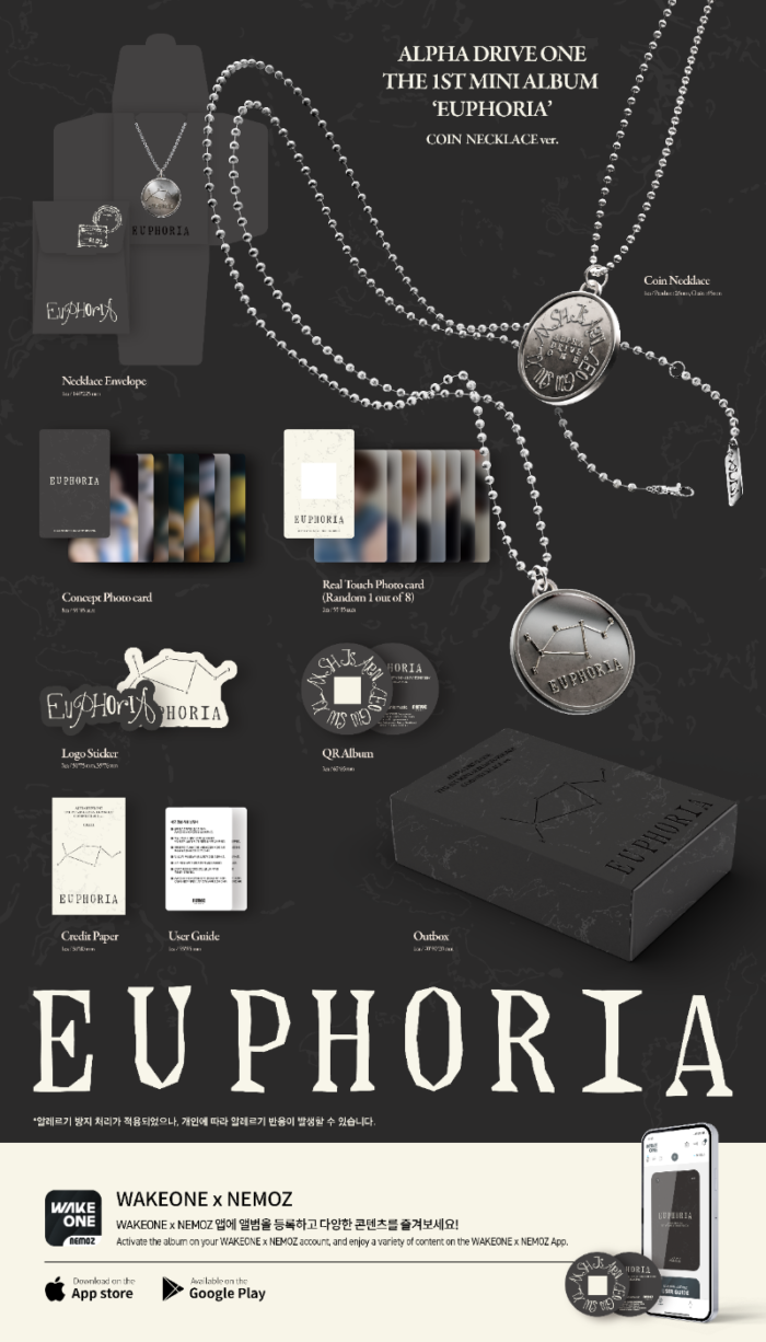 ALPHA DRIVE ONE 1st Mini Album EUPHORIA (COIN LECKLACE Ver.) (Limited Edition) - obrazek 2