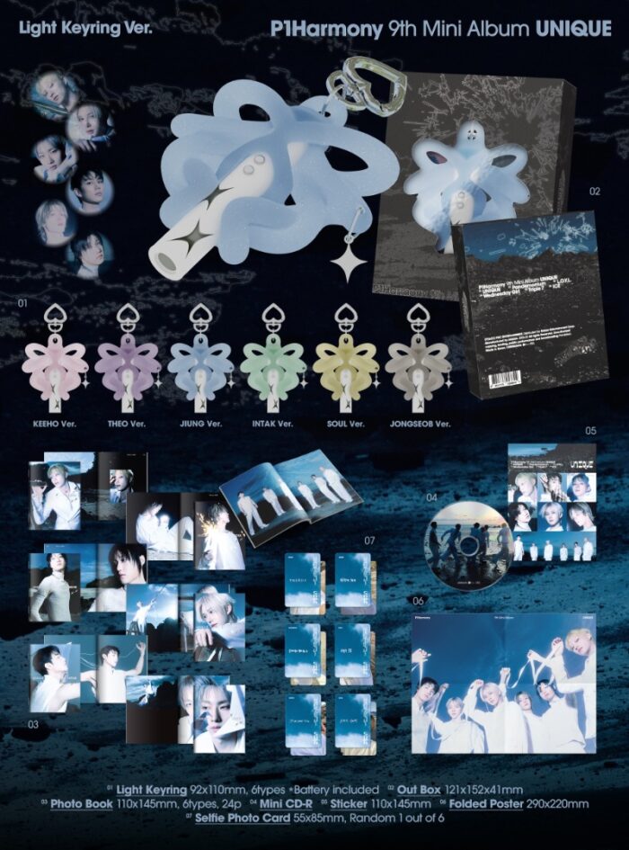 P1Harmony [UNIQUE] (Light Keyring Ver.) (Limited) - obrazek 2