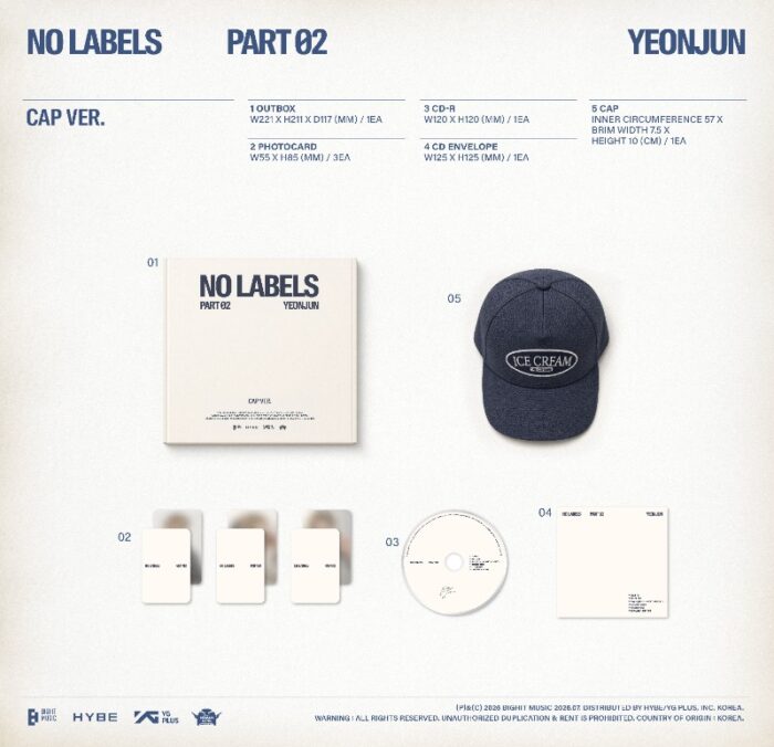 YEONJUN 2nd Mini Album [NO LABELS: PART 02] (Cap Ver.) - obrazek 2