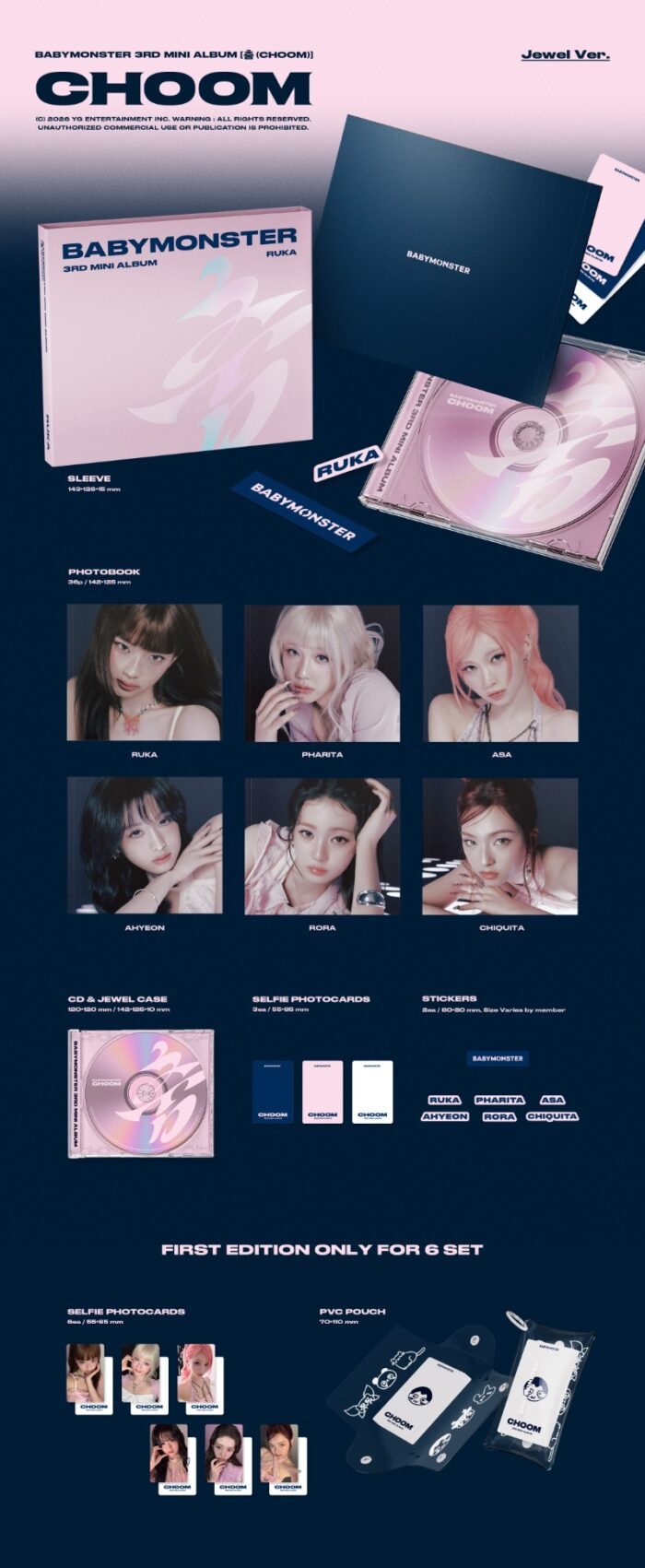 BABYMONSTER 3rd Mini Album [CHOOM] (Jewel Ver.) - obrazek 2