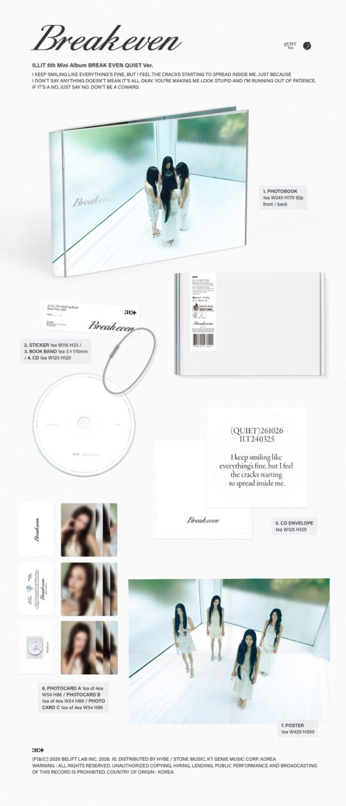 ILLIT 5th Mini Album [BREAK EVEN] (BURNING Ver. / QUIET Ver. / MAD Ver.) - obrazek 3