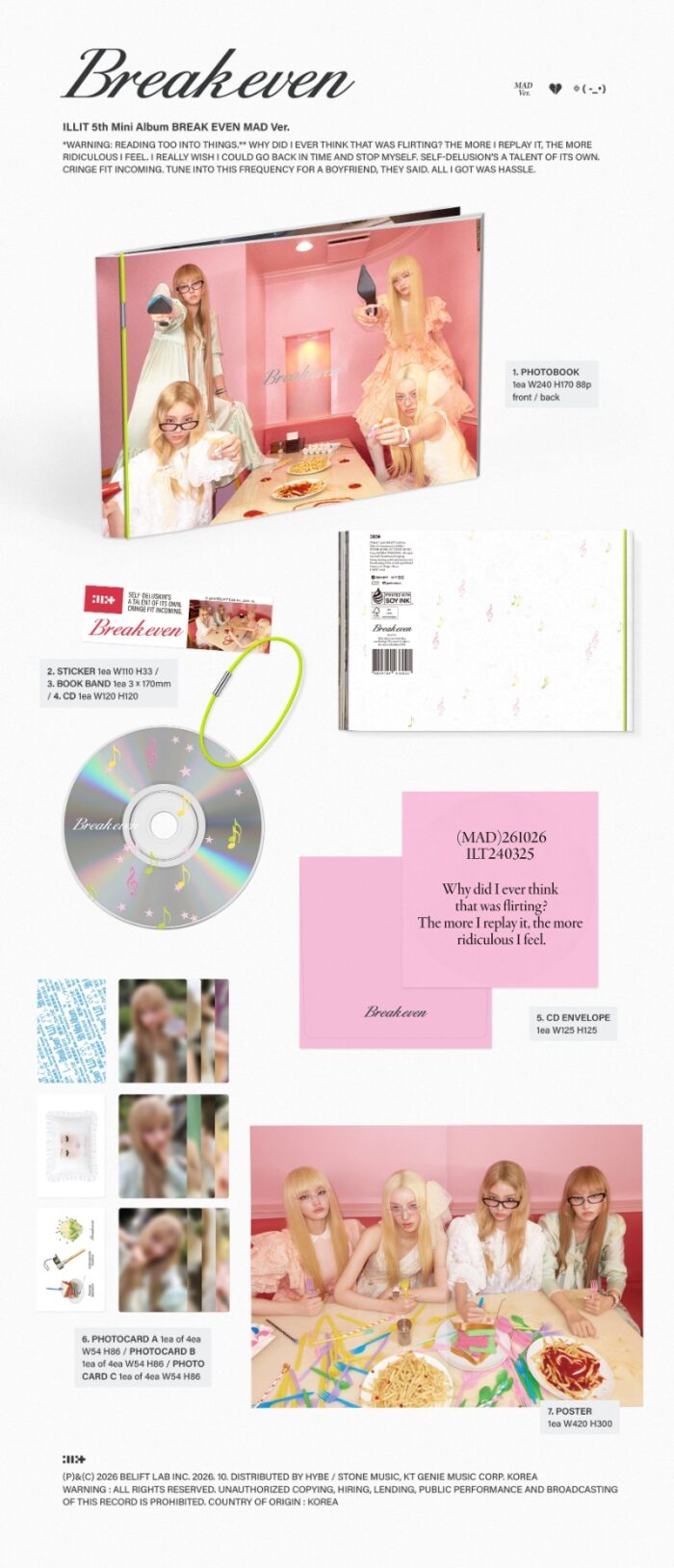 ILLIT 5th Mini Album [BREAK EVEN] (BURNING Ver. / QUIET Ver. / MAD Ver.) - obrazek 4