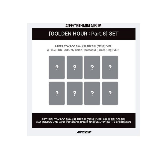 ATEEZ 15th mini album [GOLDEN HOUR : Part.6] (A Ver. / DIARY Ver. / Z Ver) + TOKTOQ Gift - obrazek 2