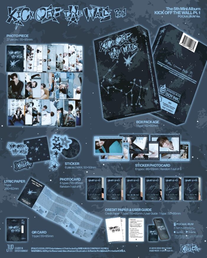 KickFlip 5th Mini Album [KICK OFF THE WALL Pt.1] (POCAALBUM Ver.) - obrazek 2